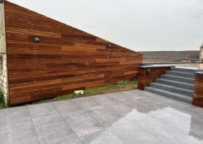 Terrasse céramique - Bardage bois - Aménagement extéirieur - Laurent Hubert